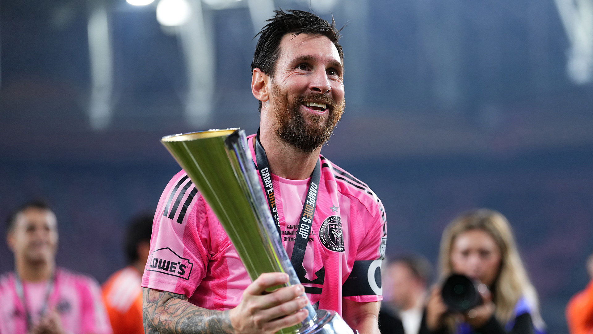 Lionel Messi Scores 100th Inter Miami Goal In Campeones Cup Final Win vs. Cruz Azul image