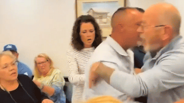 Pemberton Township Mayor Matthew Bianchini charged toward a resident